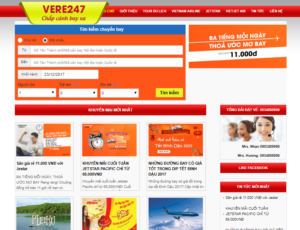 Mẫu web vere247.net