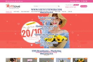 Mẫu website Shop hoa Gift Love – TU