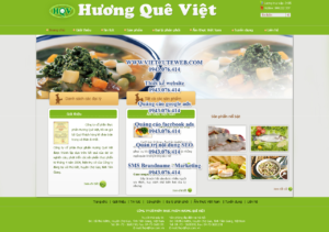 Mẫu website Thực phẩm Hương quê Việt-TYC