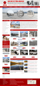 Mẫu website nhà máy bê tông Amaccao – TU