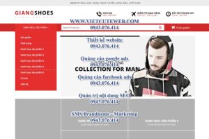 Mẫu website Giang Shoes – TU